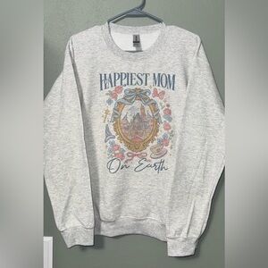 Gray 'Happiest Mom On Earth' Sweater Disney